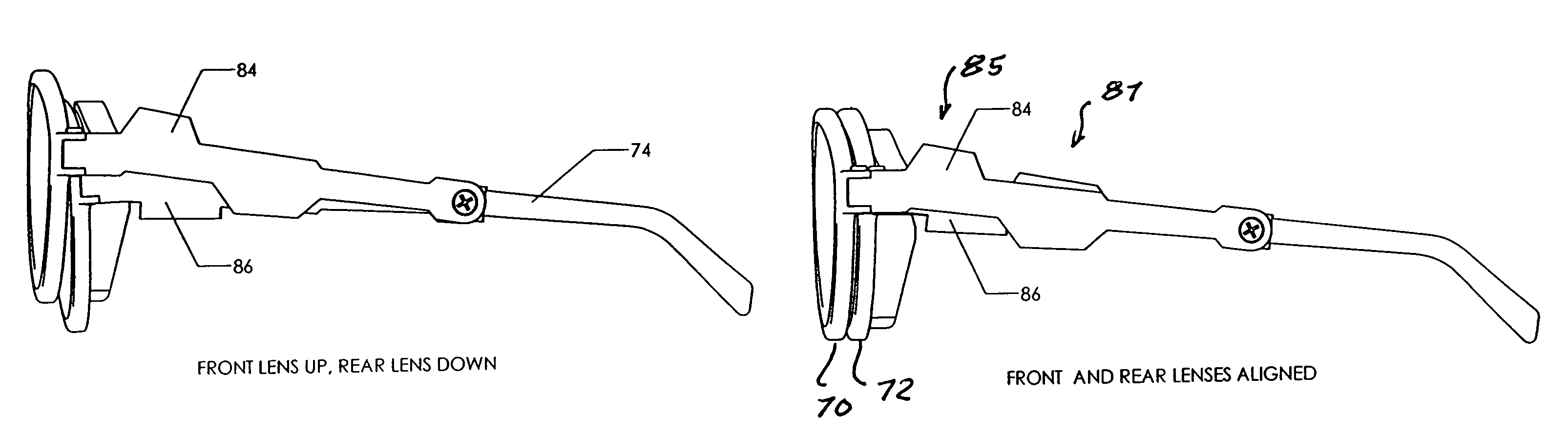 Adjustable focus eyeglasses