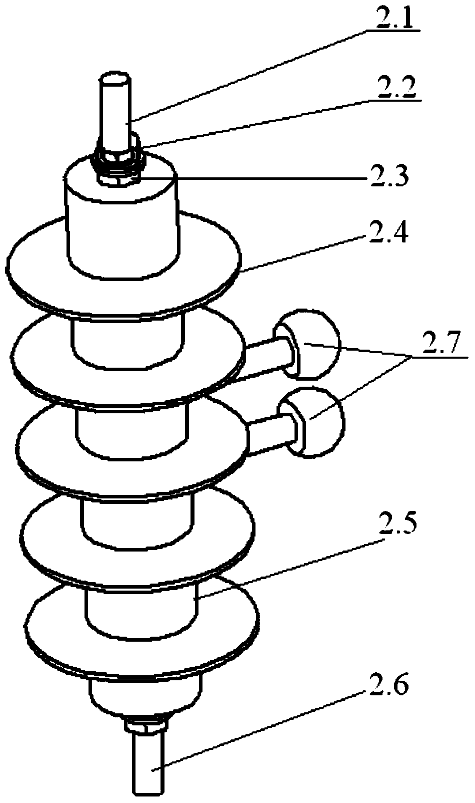 Two-stage series gap lightning flashover protector with discharge counter