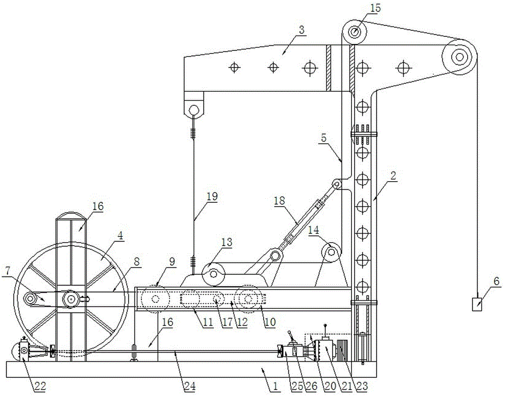 Pulley block extended-range oil pumping unit