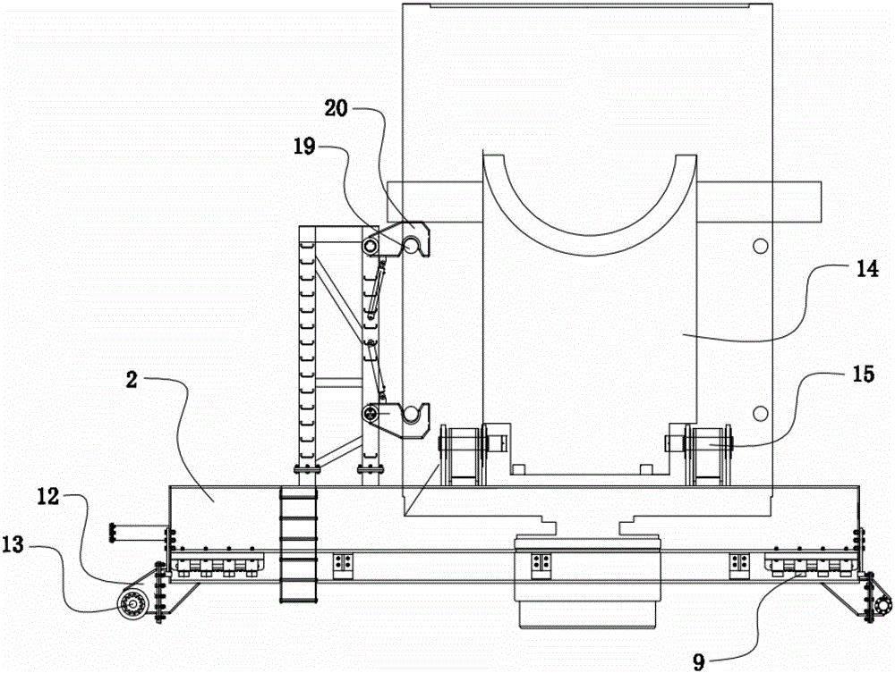 A bop transfer device suitable for deep sea floating drilling