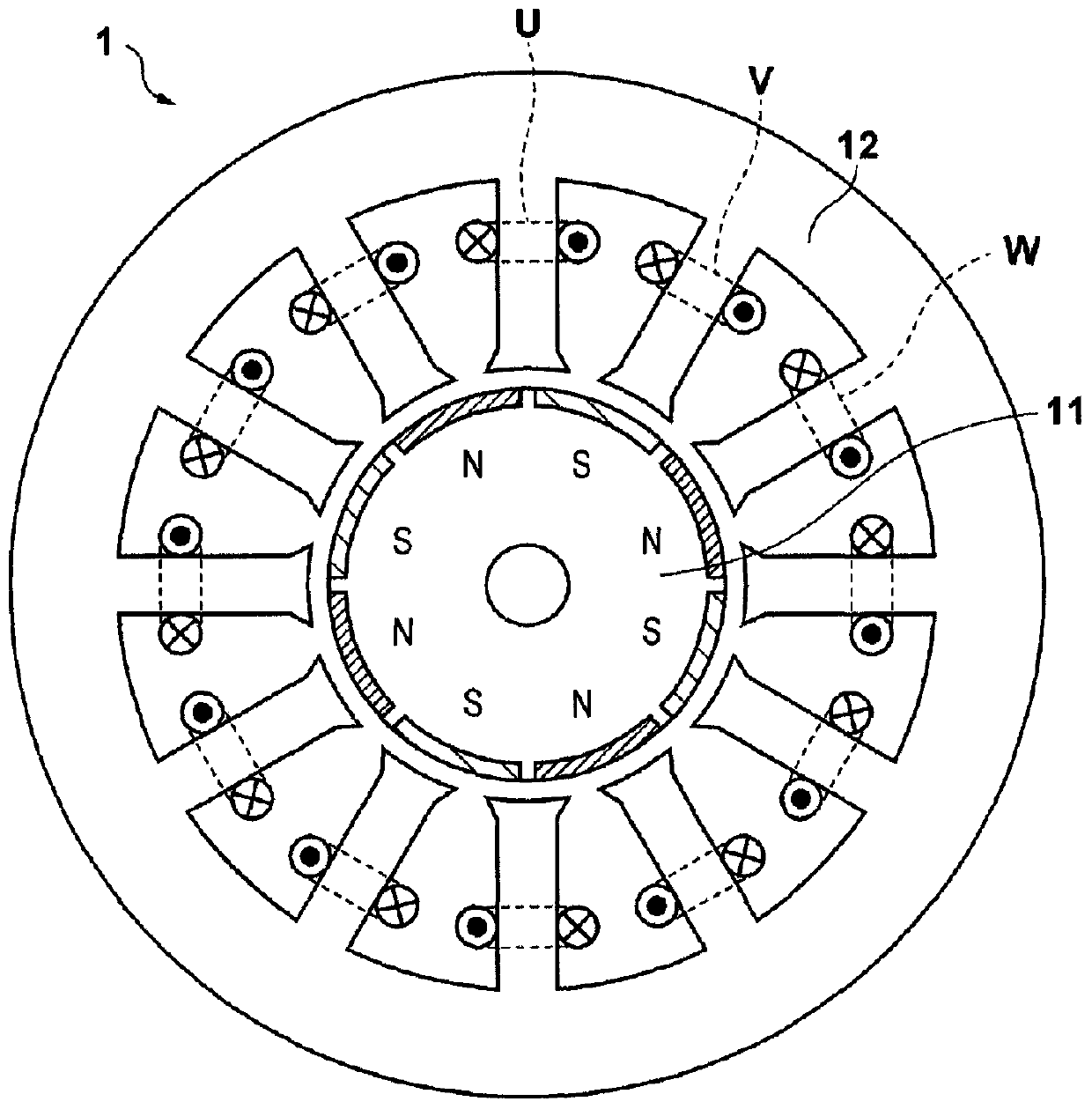 A motor control device that controls a motor based on the back EMF voltage of the motor winding