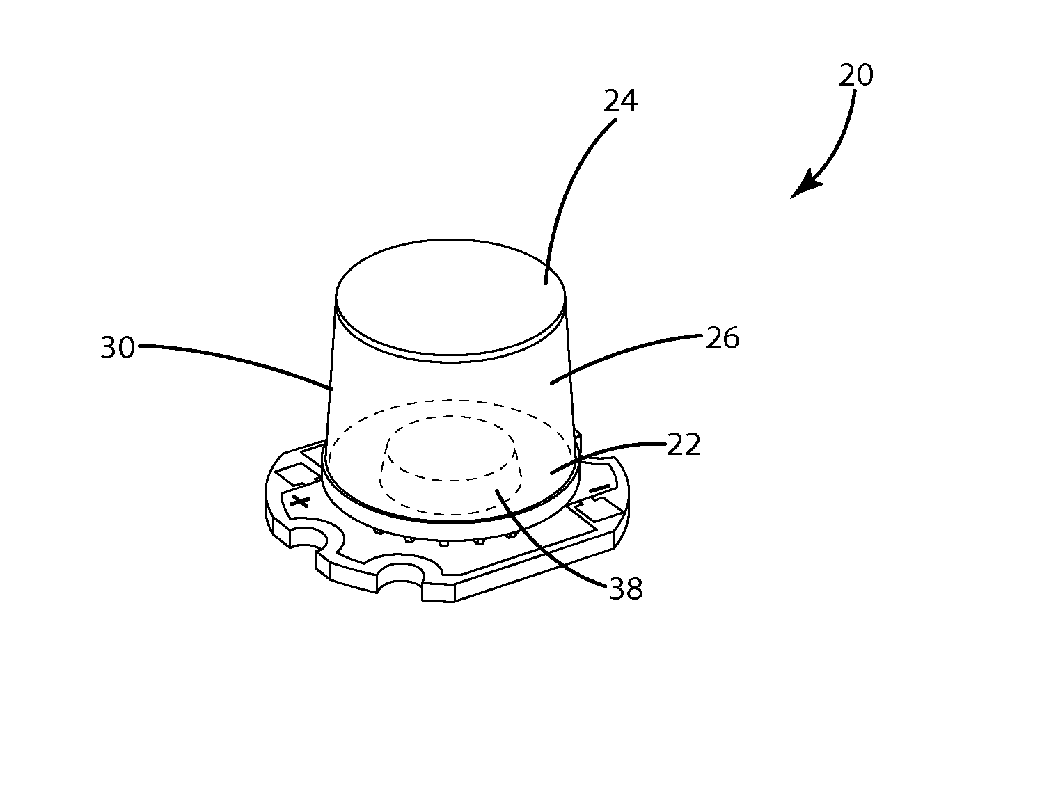 Constrained folded path resonant white light scintillator