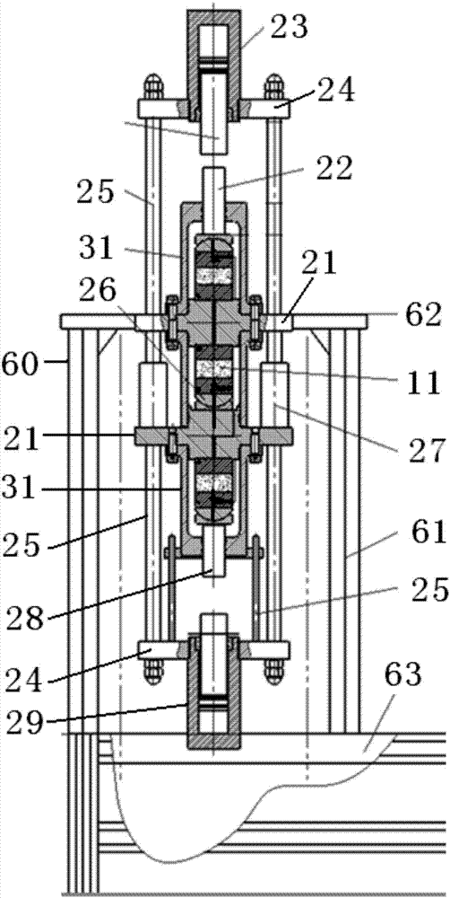 Experimental device for combined mining of coal bed gas of multiple coal beds