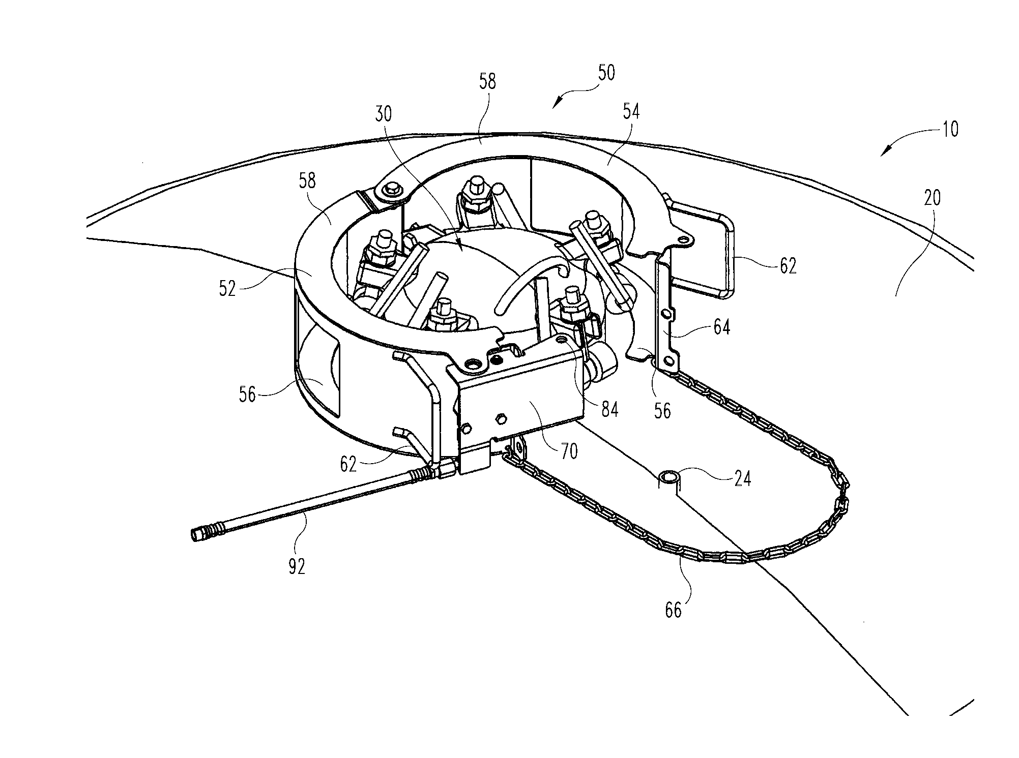 Pressure vessel safety lock apparatus