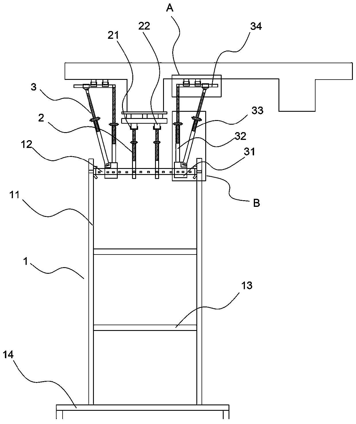 Tool type beam-slab formwork support and formwork supporting method thereof