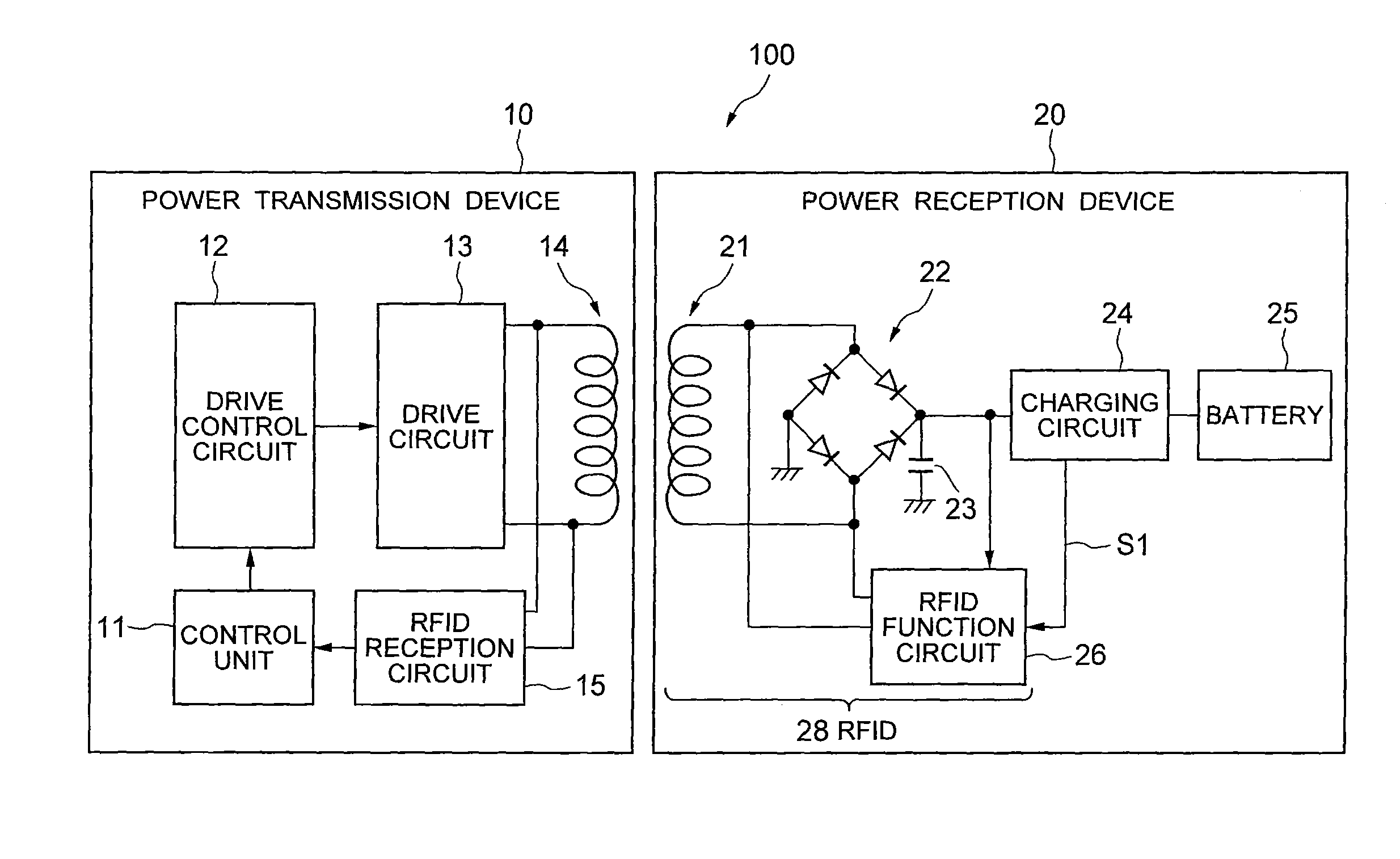 Semiconductor device, power transmission device, power reception device, charging system, wireless communication system, and charging method