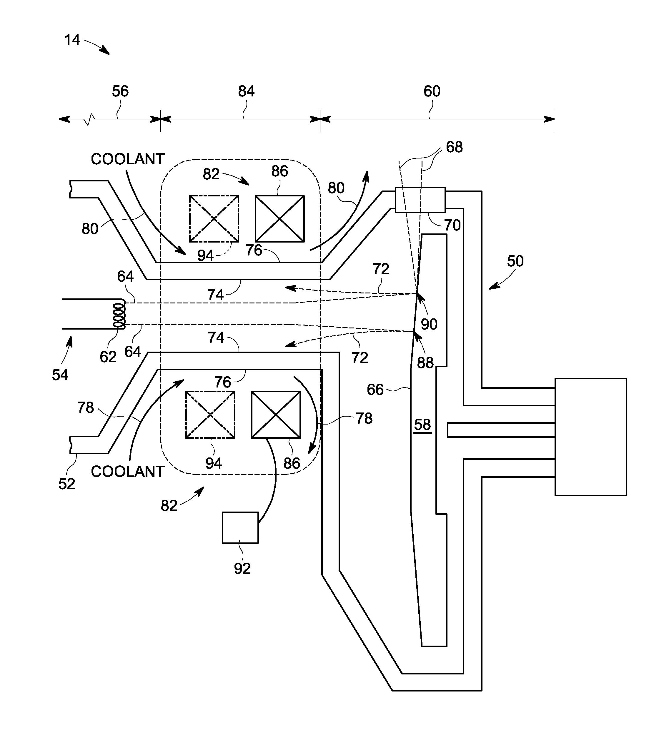 Apparatus and method for improved transient response in an electromagnetically controlled x-ray tube