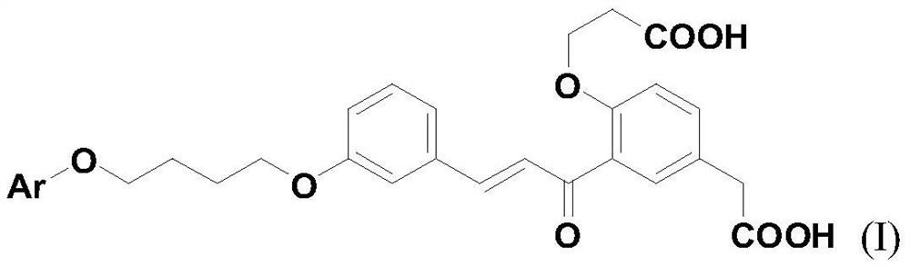 A kind of dicarboxychalcone compound and its application in the preparation of anti-inflammatory drugs