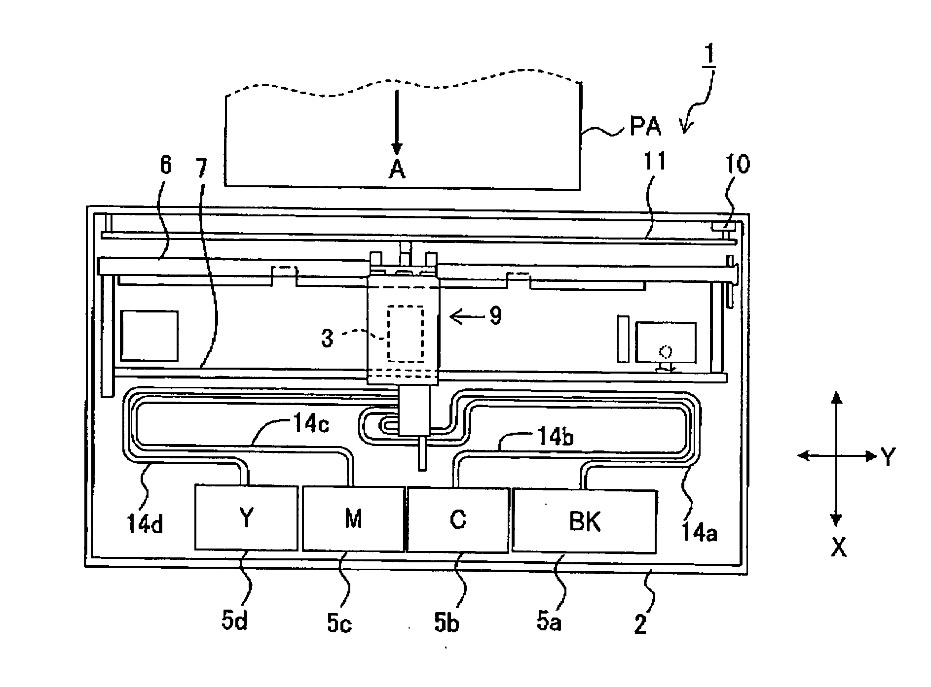 Ink-jet printer and ink jetting method