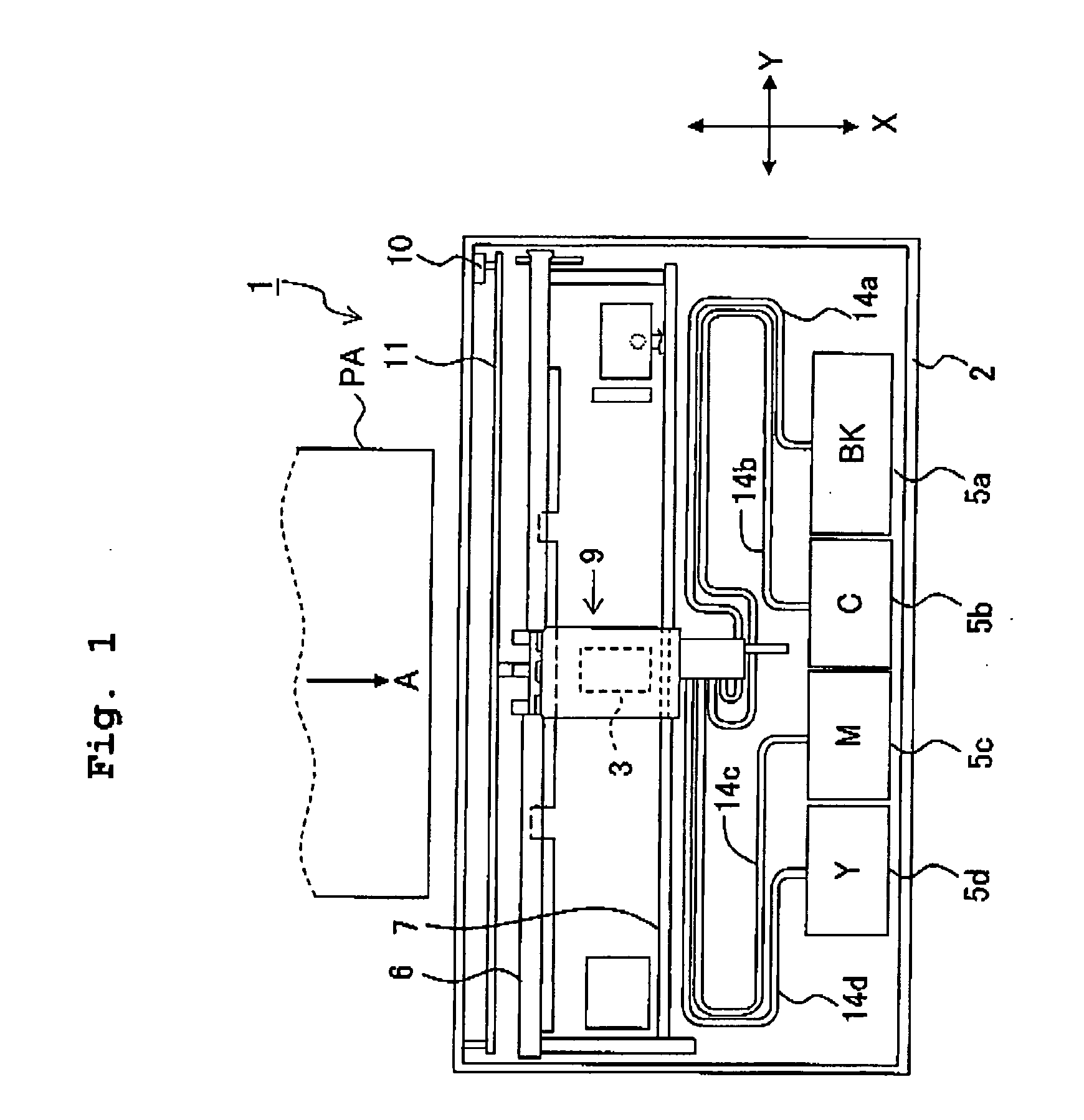 Ink-jet printer and ink jetting method