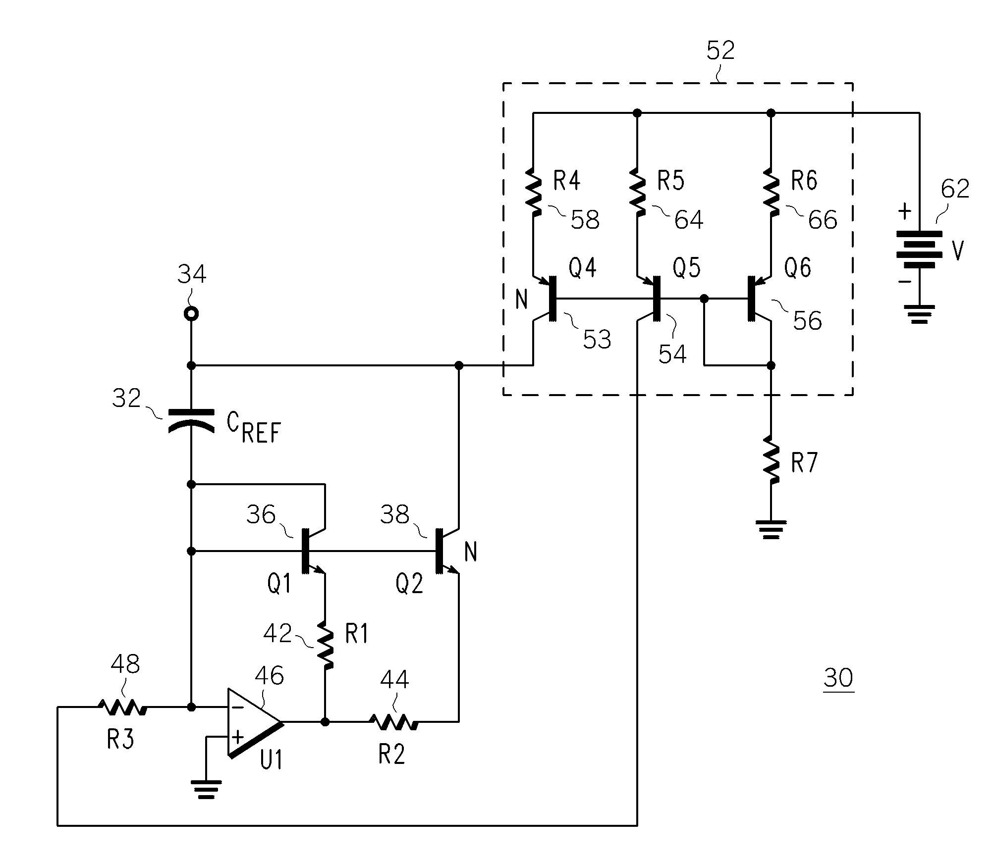 Capacitance multiplier circuit