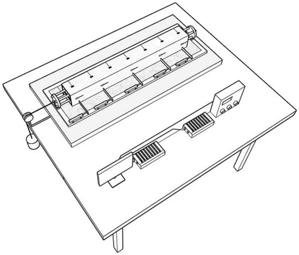 Submarine pipeline axial routing indoor test device