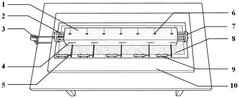 Submarine pipeline axial routing indoor test device