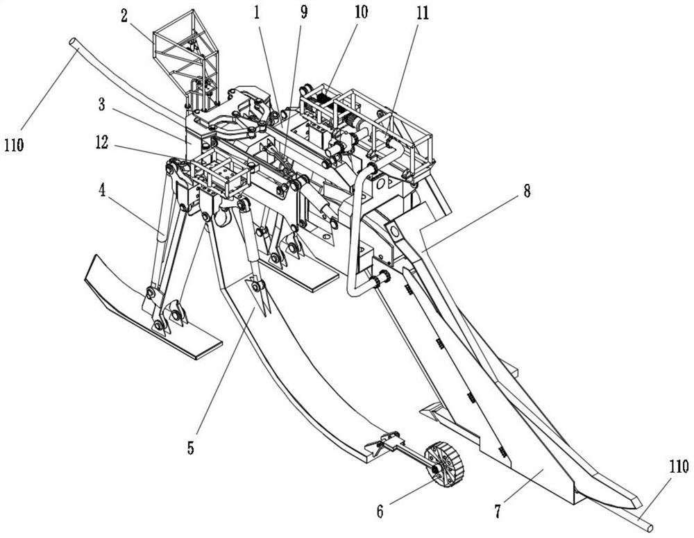 Burying plough and working method thereof