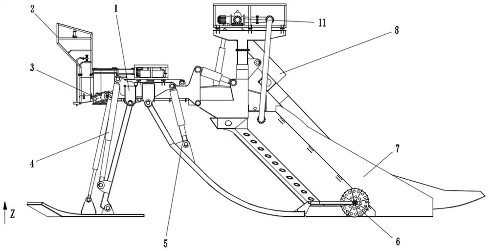 Burying plough and working method thereof