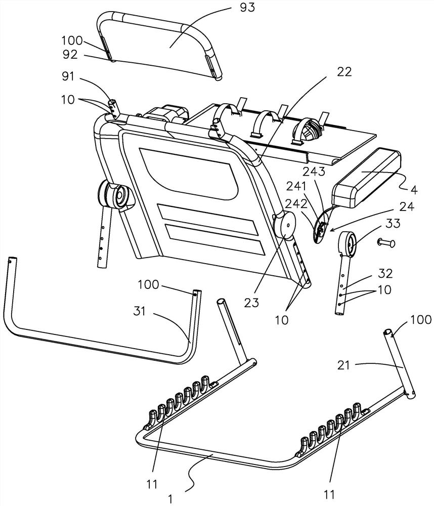 Rehabilitation seat structure