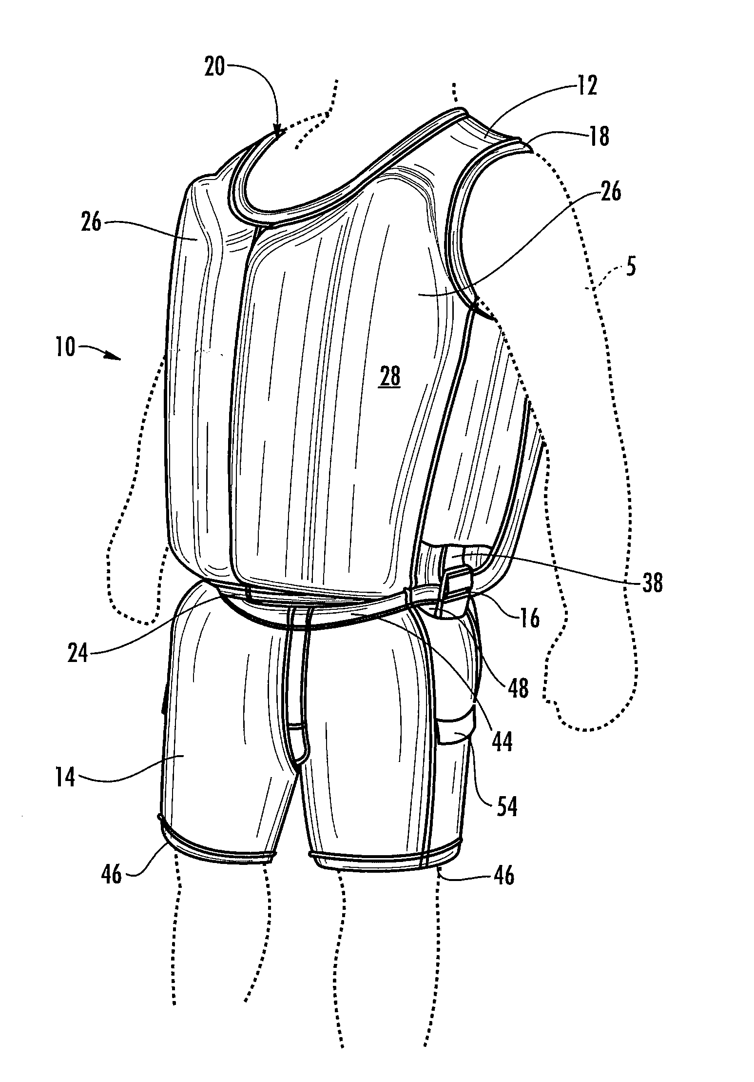 Buoyant swim garment