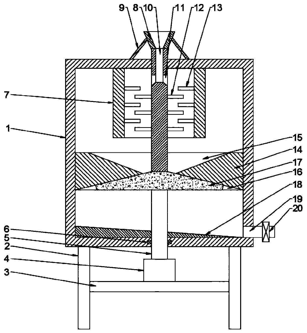 A processing device for traditional Chinese medicine insecticidal organic fertilizer