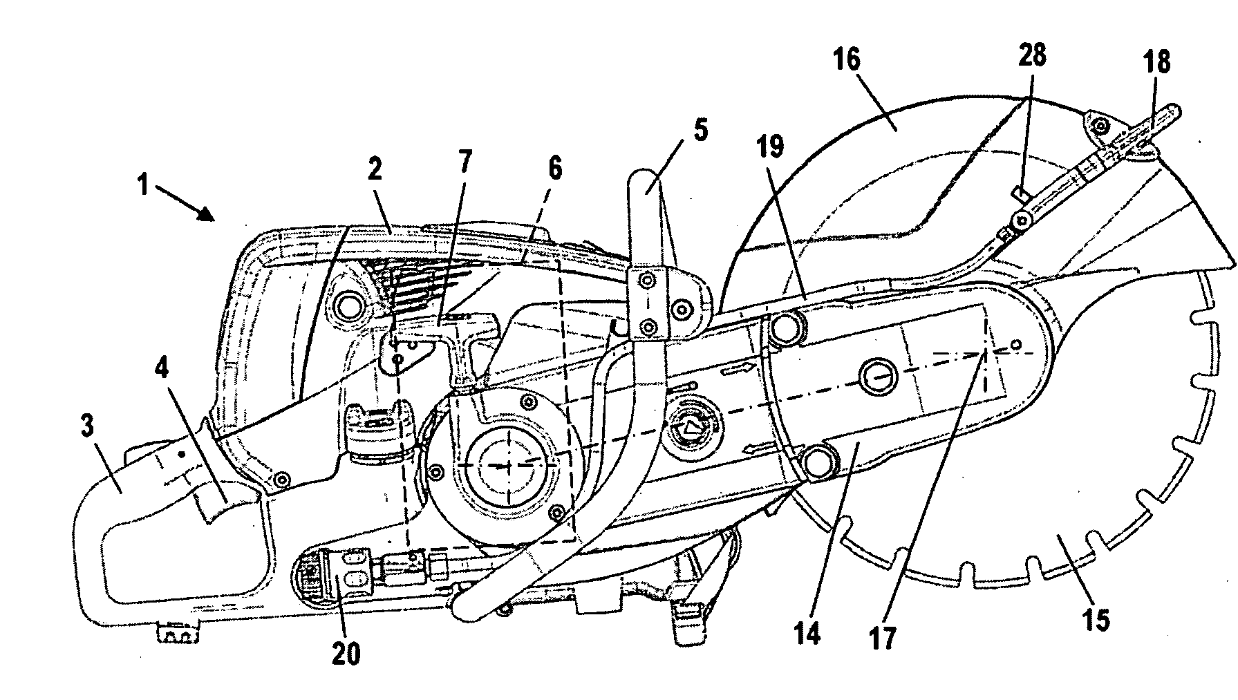 Protective Cover for a Hand-Held Cut-Off Machine