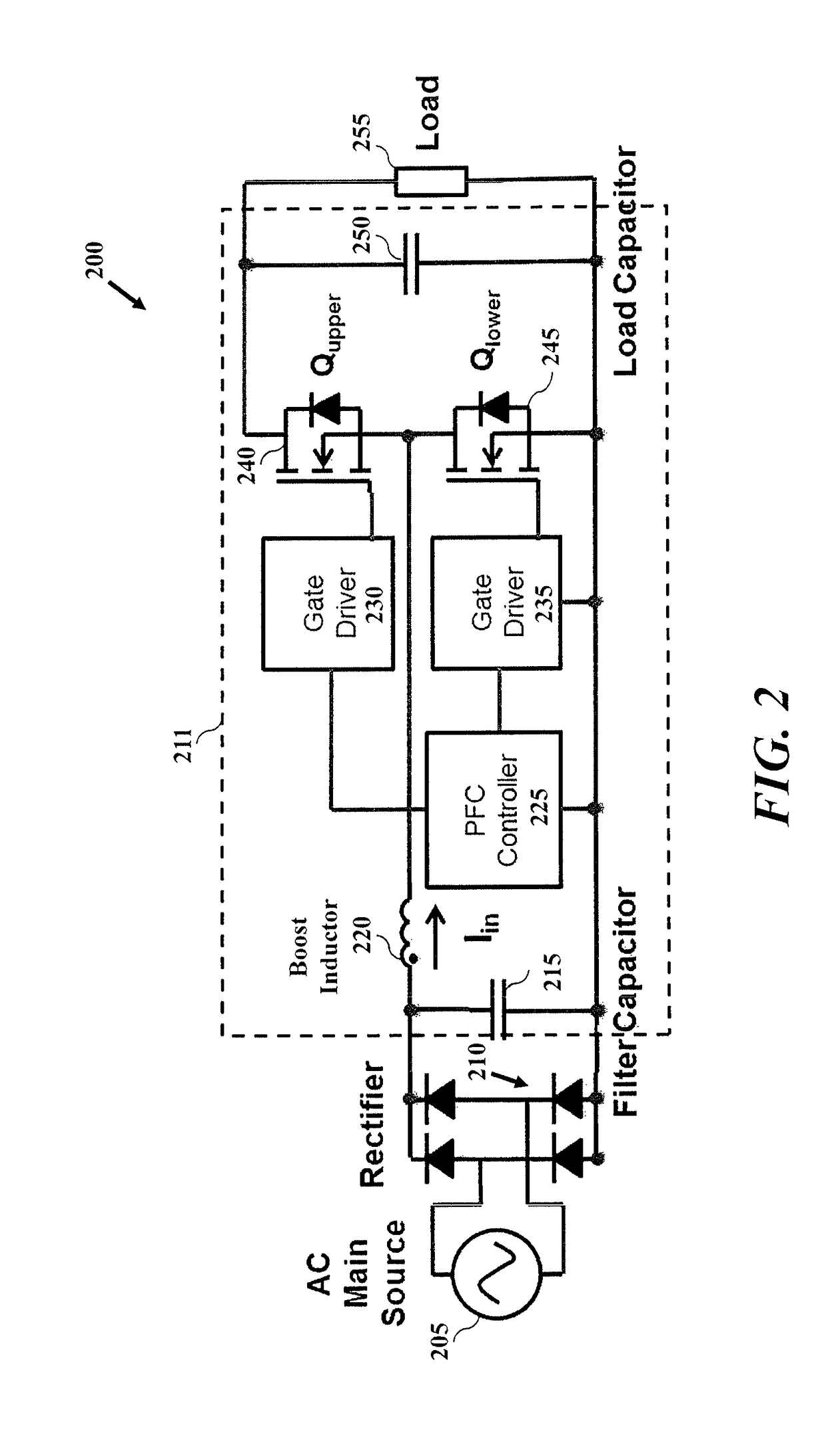 Method for operating a non-isolated switching converter having synchronous rectification capability suitable for power factor correction applications