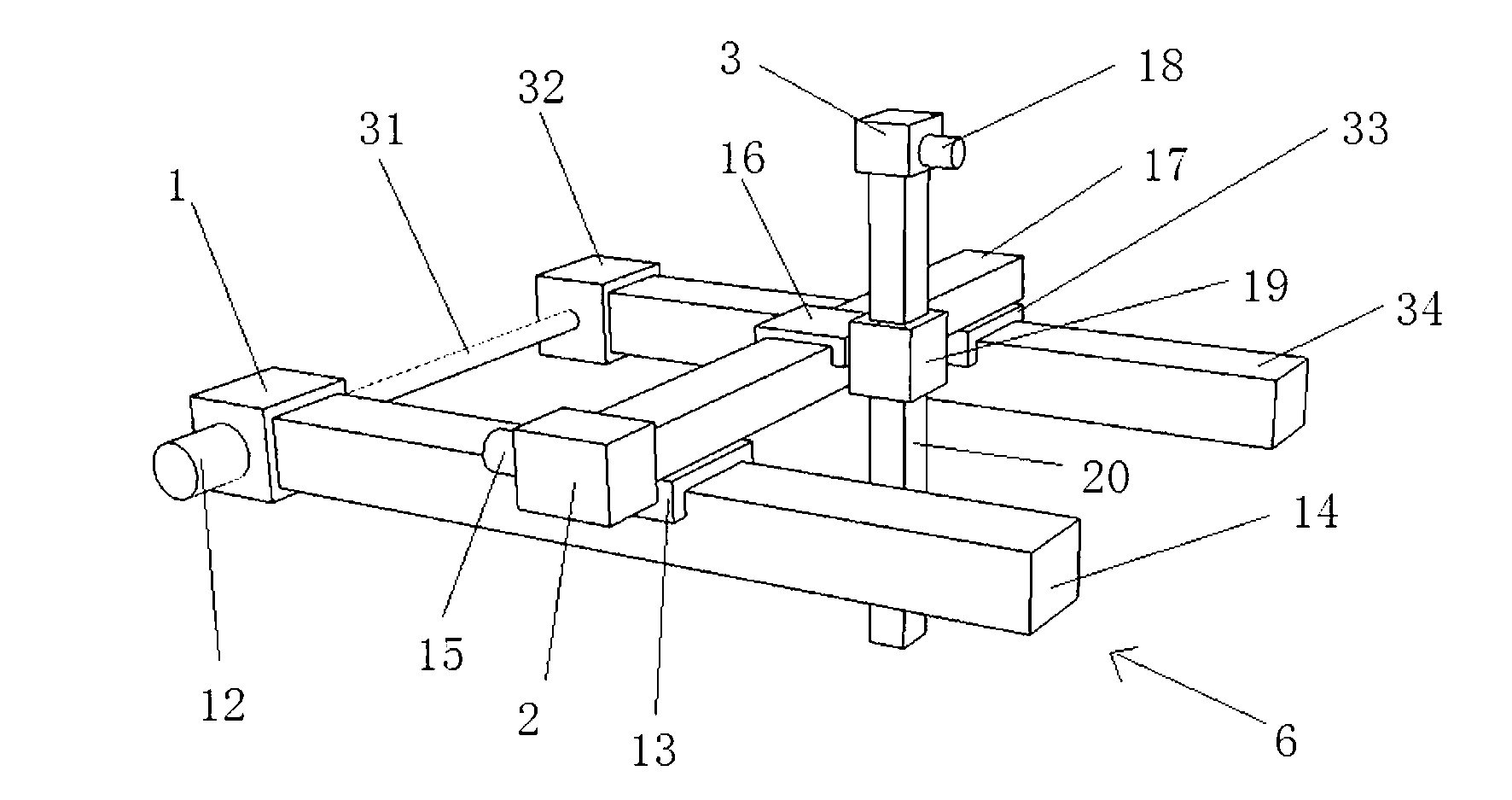 Double-support four-degree-of-freedom millimeter wave detection device test platform