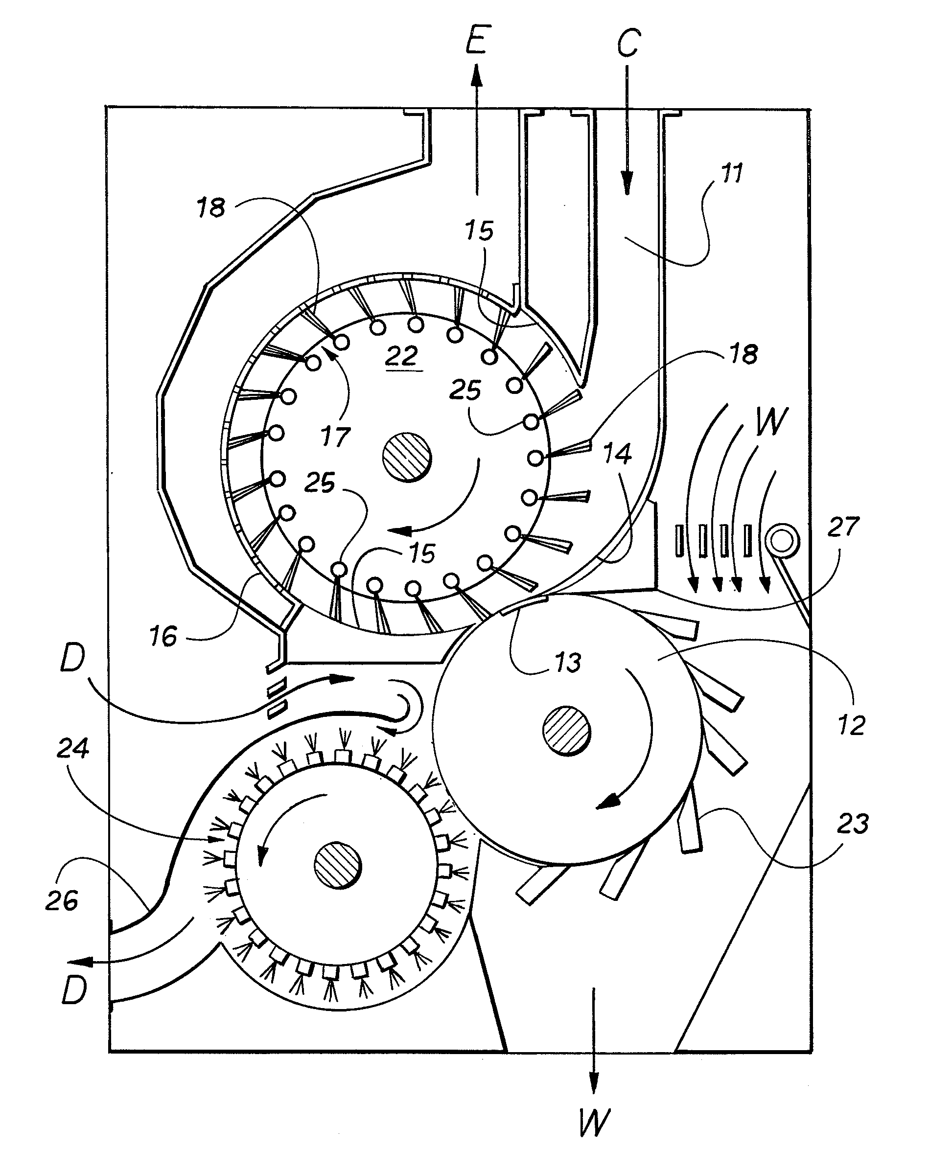 Method and Apparatus for Separating Foreign Matter From Fibrous Material