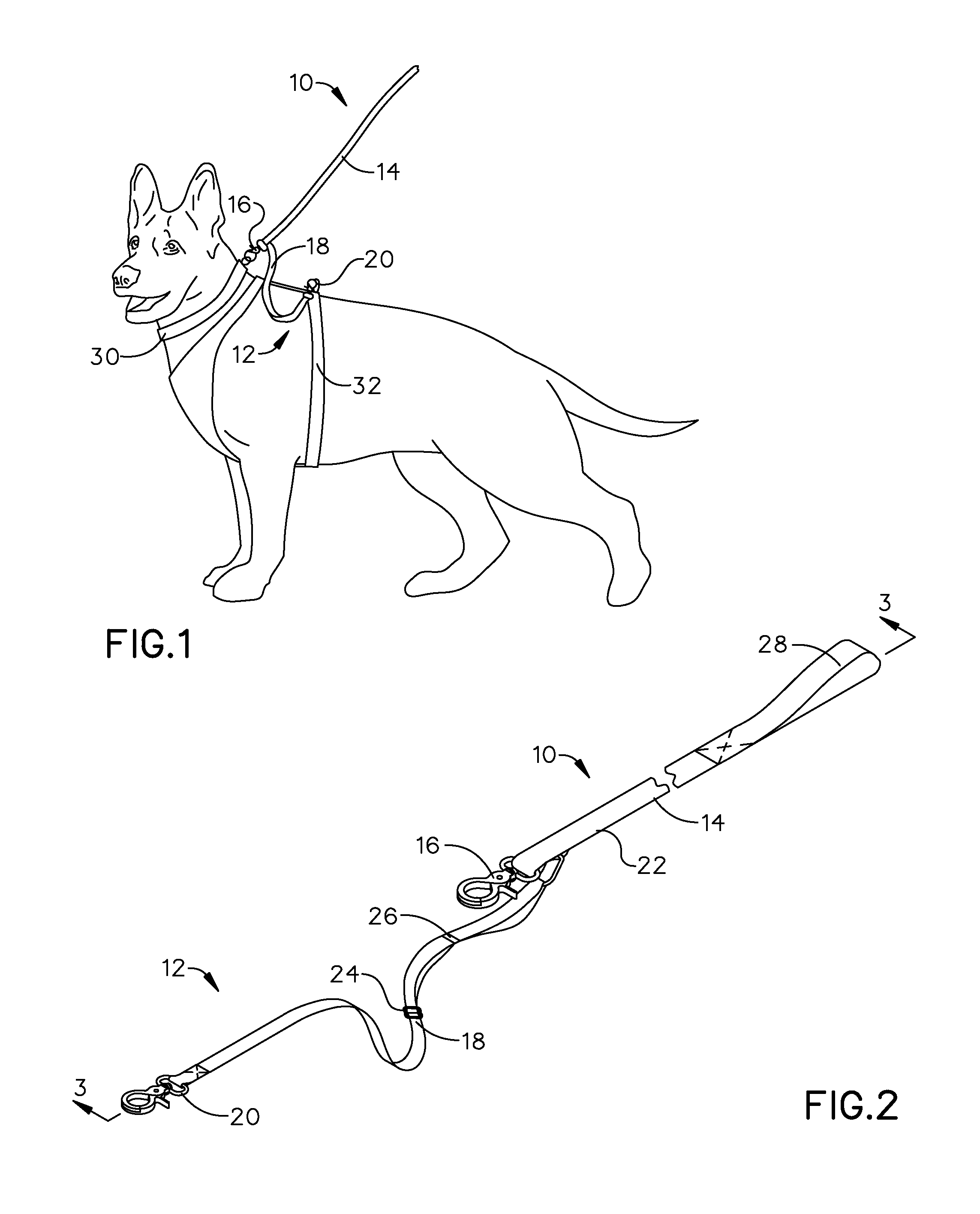 Pet leash with adjustable security extension