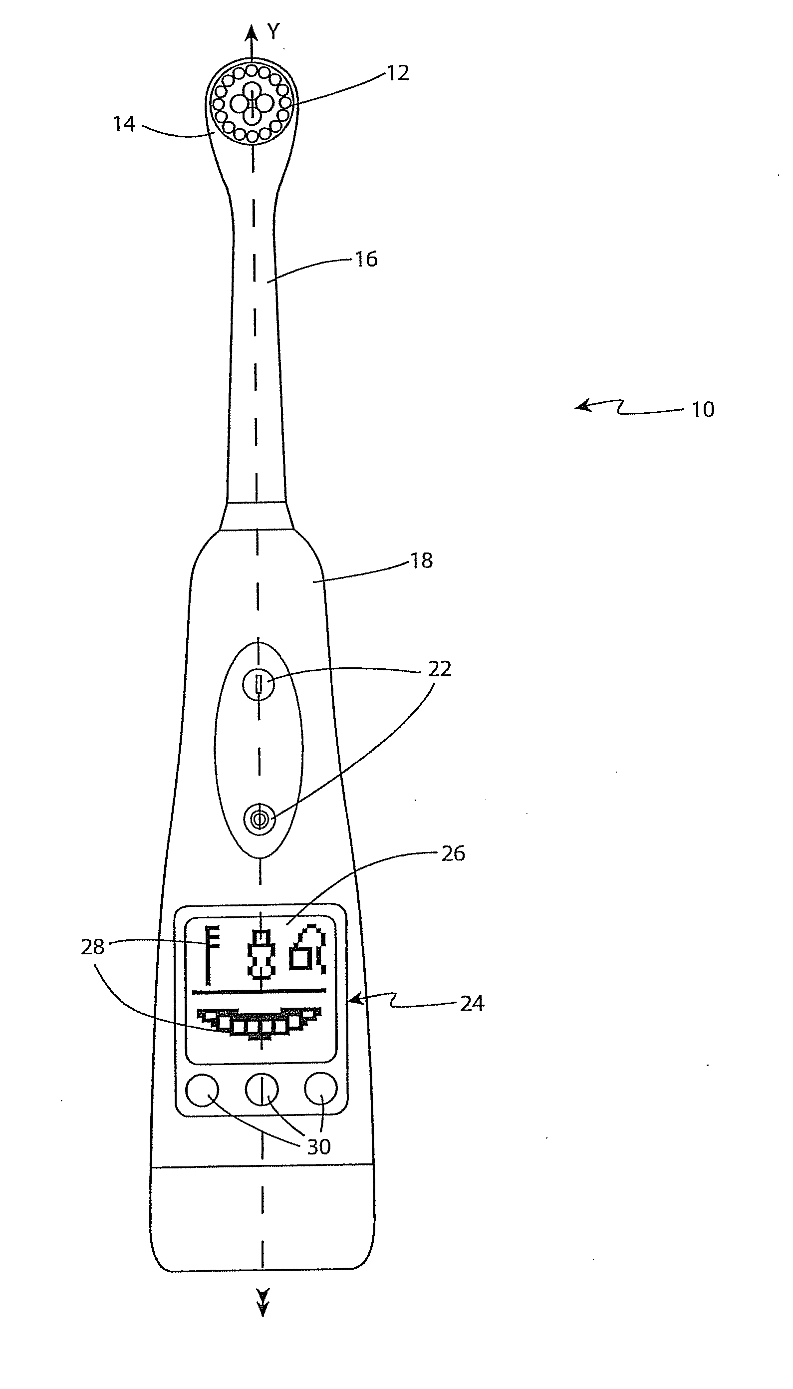 Toothbrush incorporating training aid