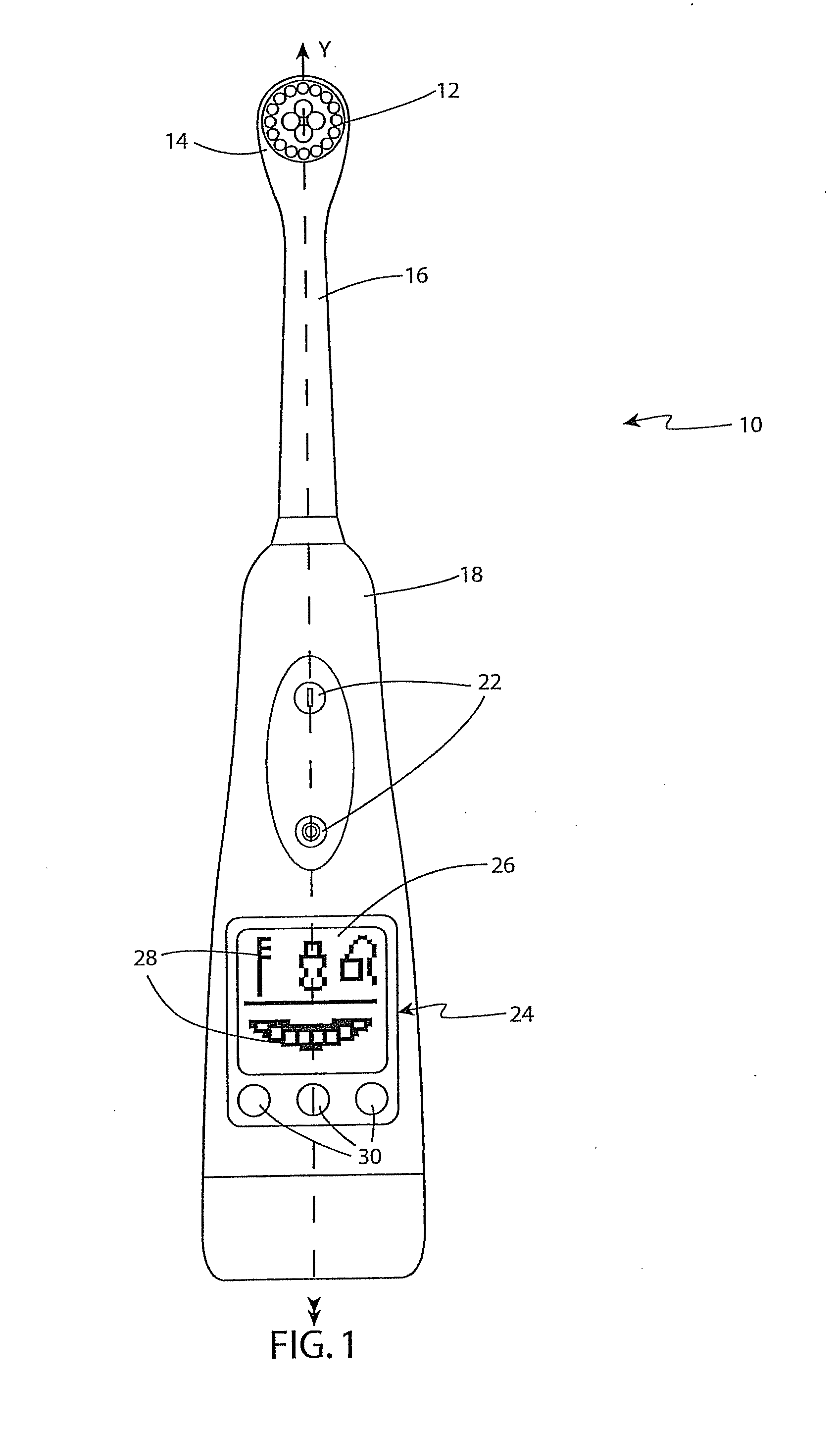 Toothbrush incorporating training aid