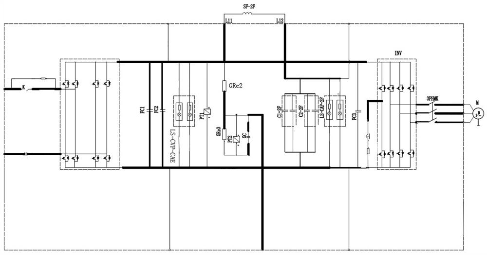 High-power permanent magnet direct-drive freight locomotive modular traction converter