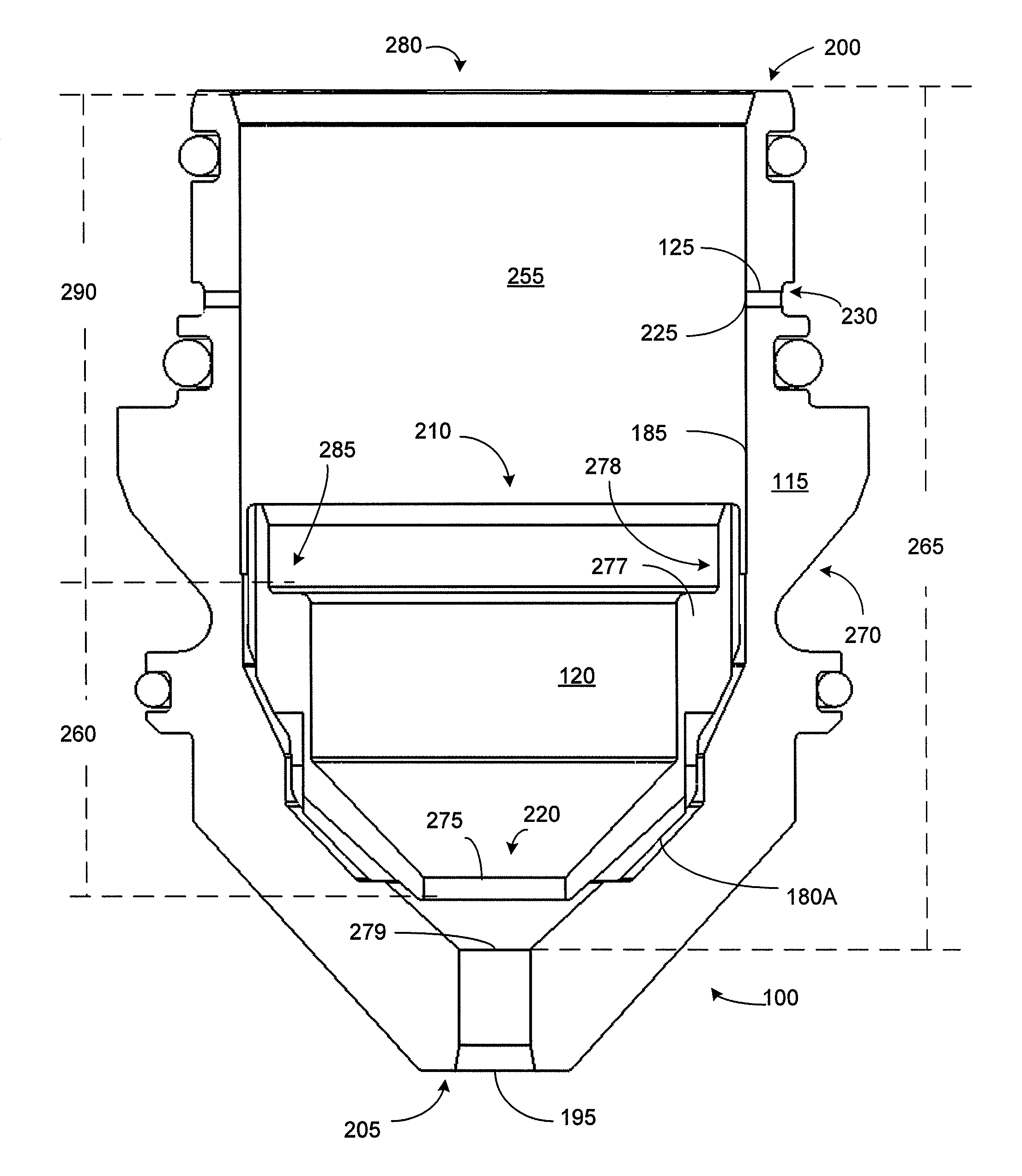 Nozzle with exposed vent passage