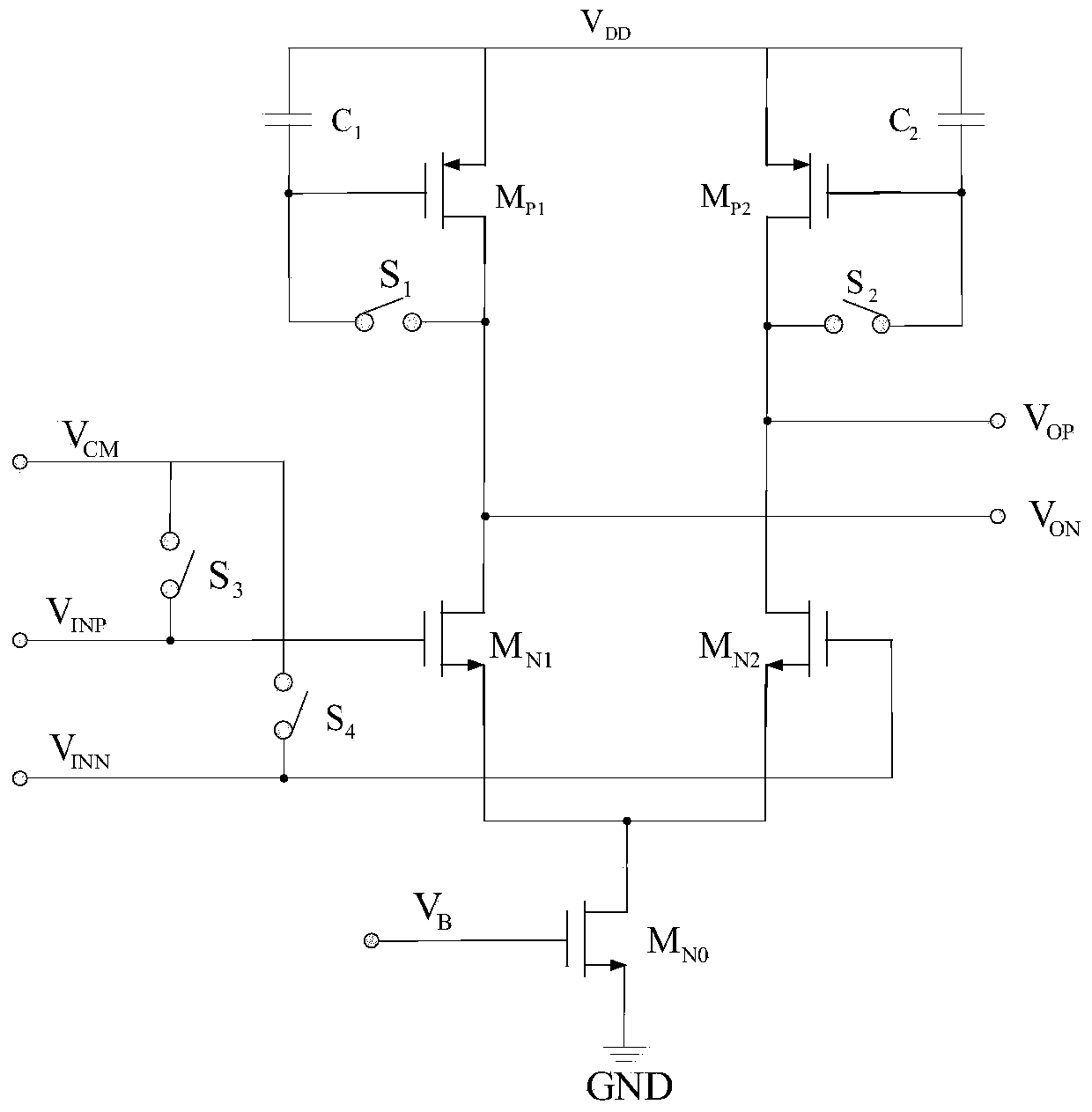 Pre-amplifier circuit of CMOS comparator