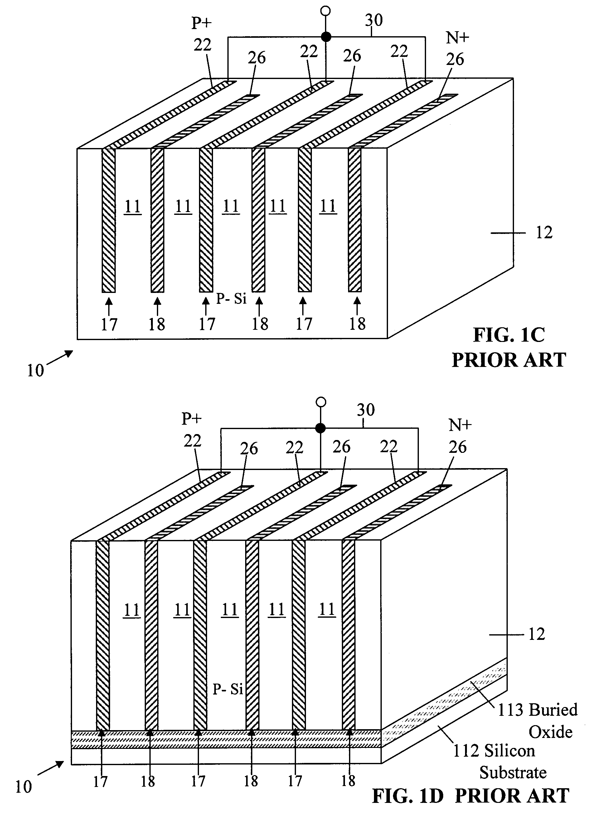 Trench optical device