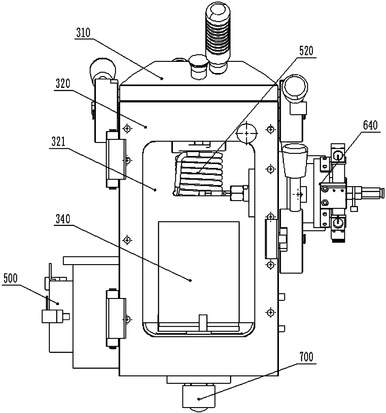 Centrifugal rotating casting machine with infrared temperature detection function