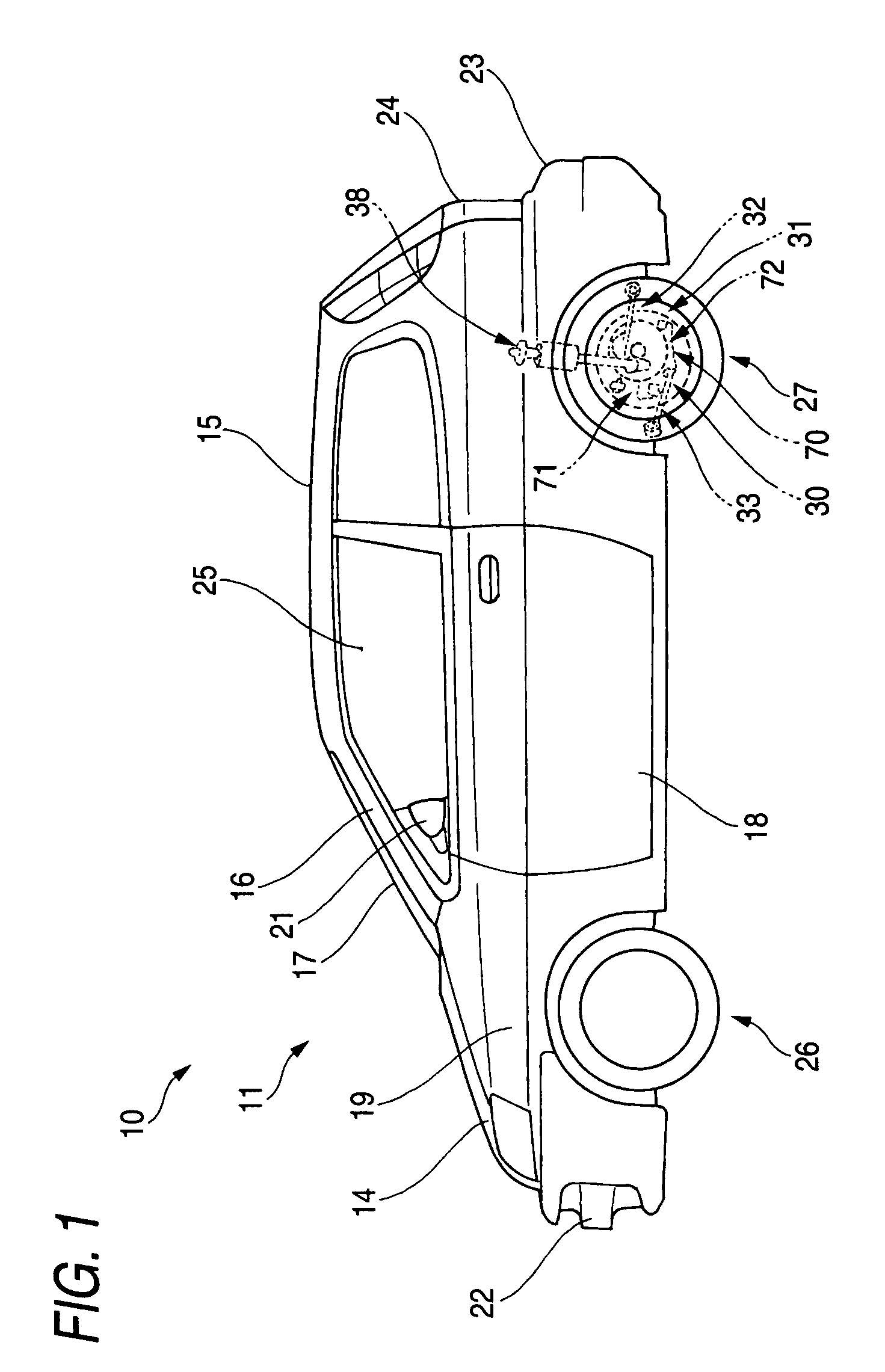 Vehicle wheel driving apparatus arranging structure