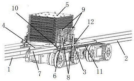 Transfer feeding method and device of two material intelligent delivery conveyer lines