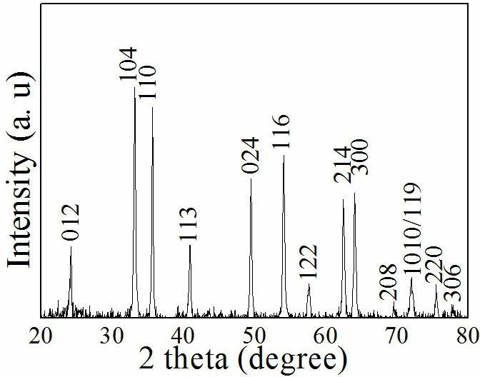 Fibroin-controlled alpha type ferric oxide nano material and preparation method thereof