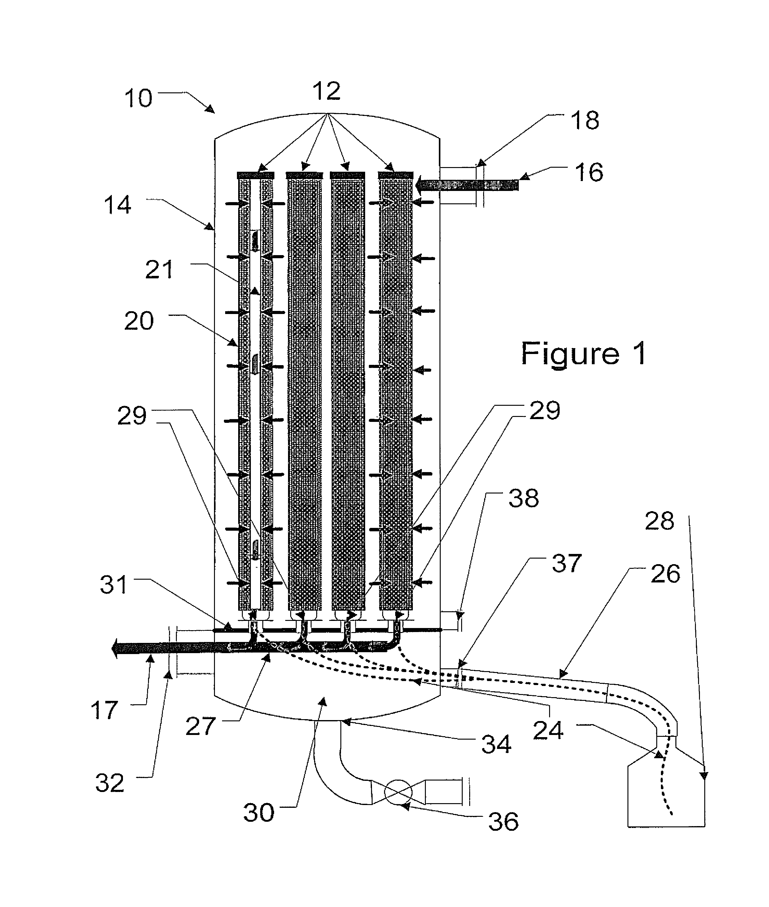 Process and system for separating finely aerosolized elemental mercury from gaseous streams