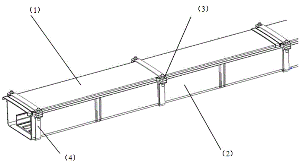 High-strength composite cable trough for railway and preparation process