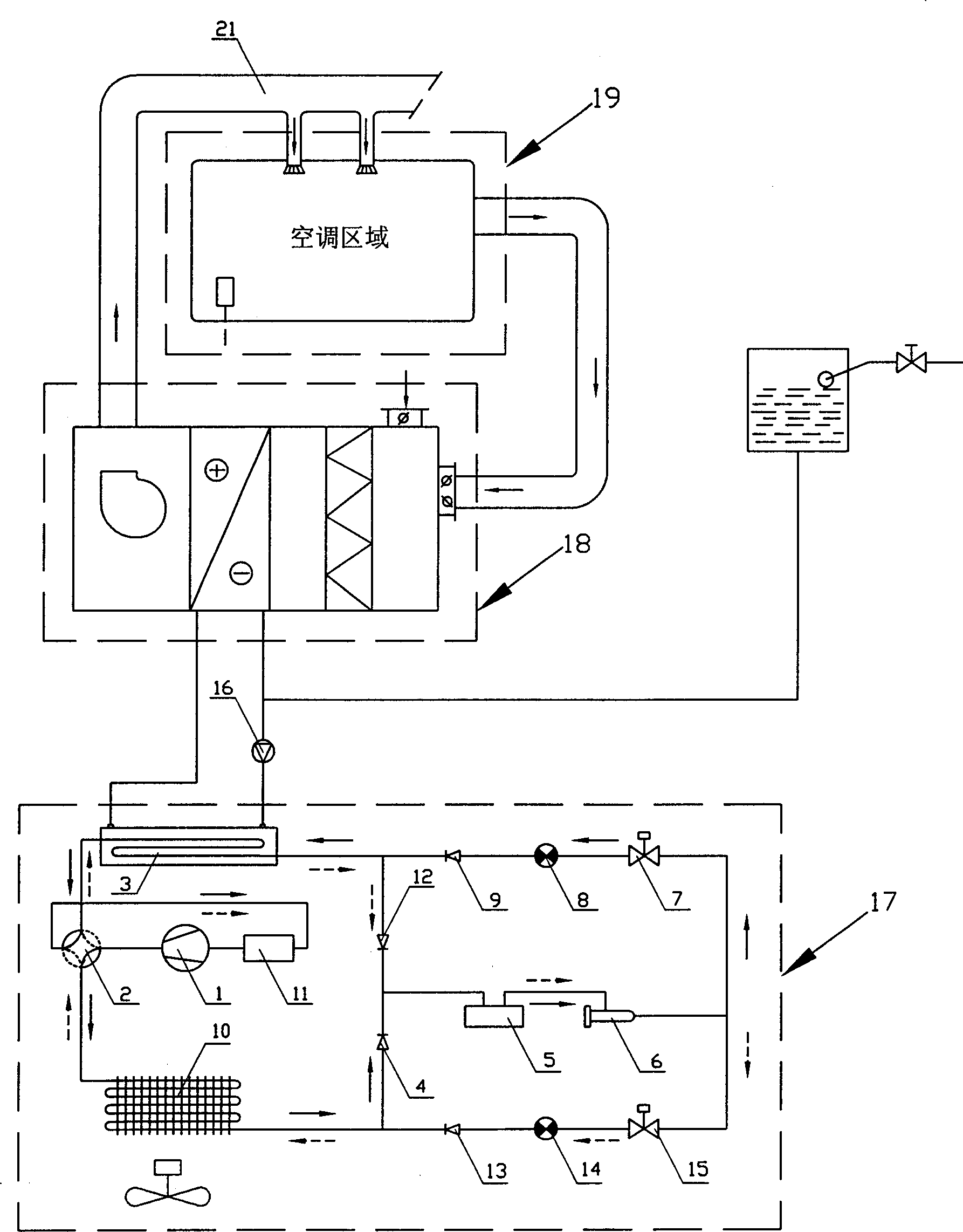 Compound air-cooled heat pump set