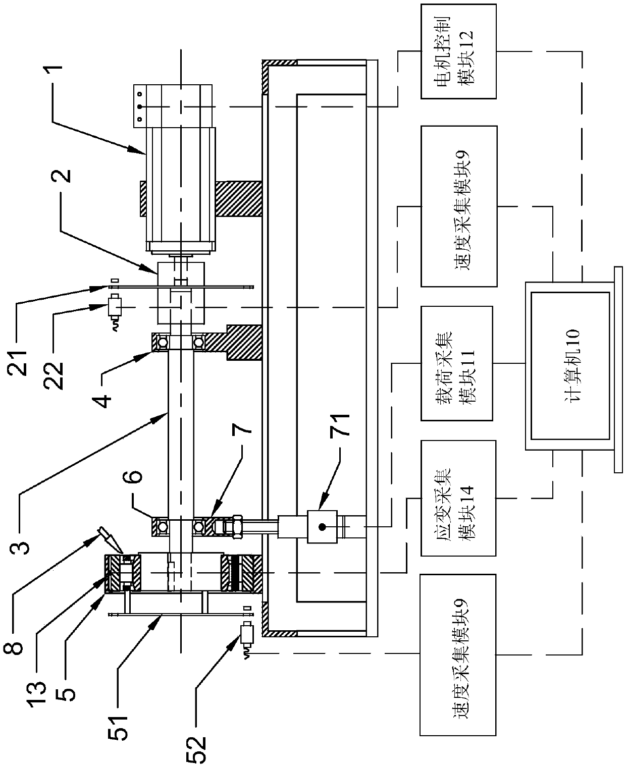 Rolling bearing cage sliding research experiment system