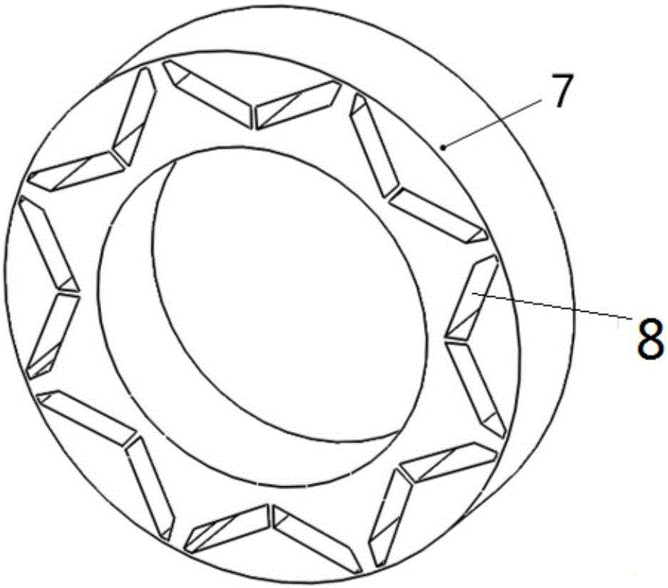 An axially segmented motor rotor with arc-shaped wind deflectors