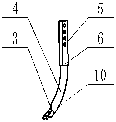 Triangular arc-shaped shovel handle based chisel-shaped sub-soiling shovel with wings