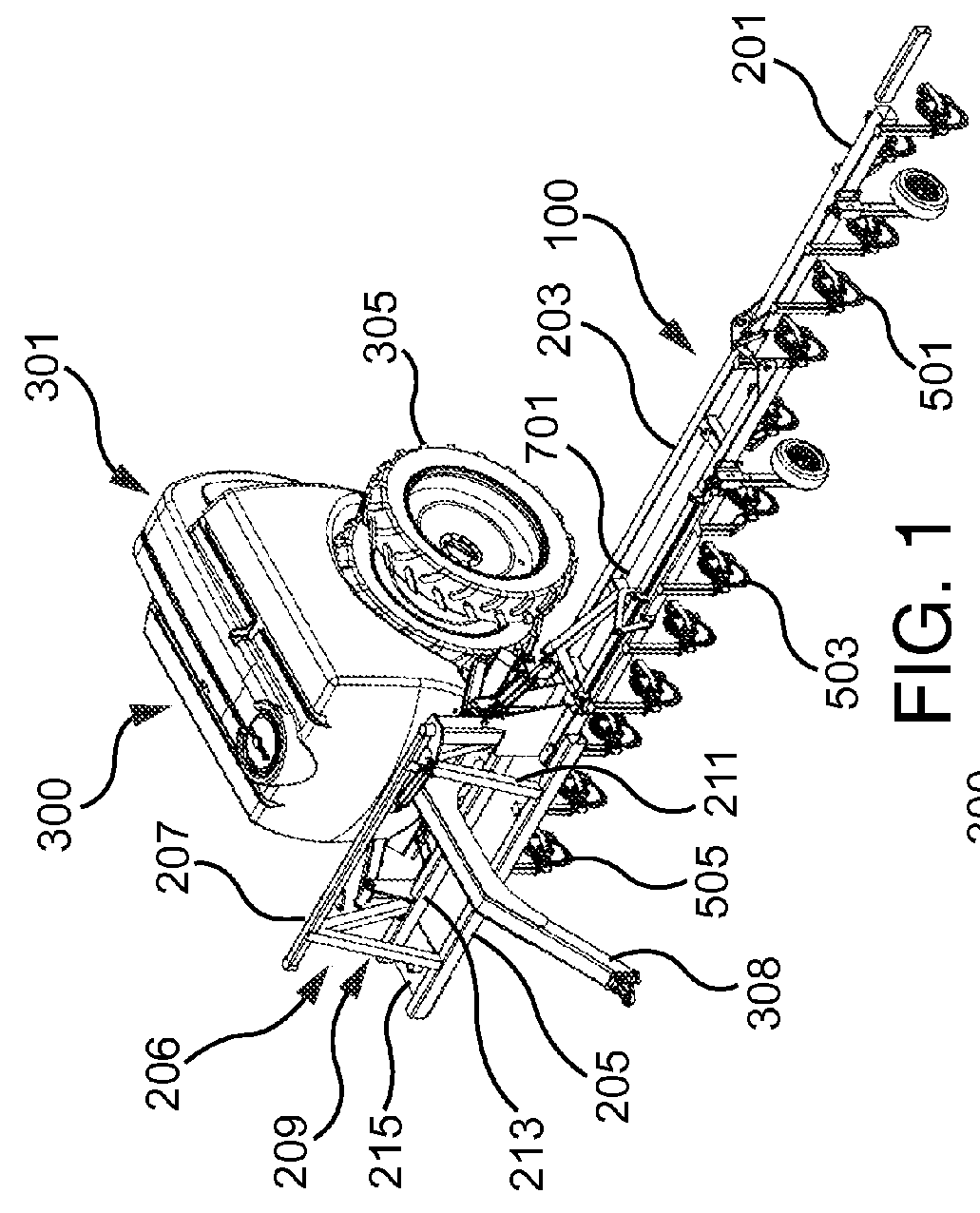 Toolbar system for an agricultural implement