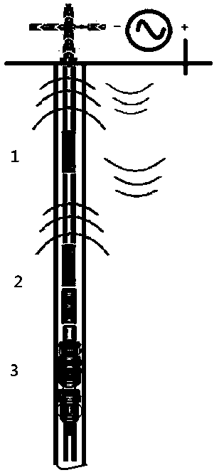 Underground full-well wireless transmission method