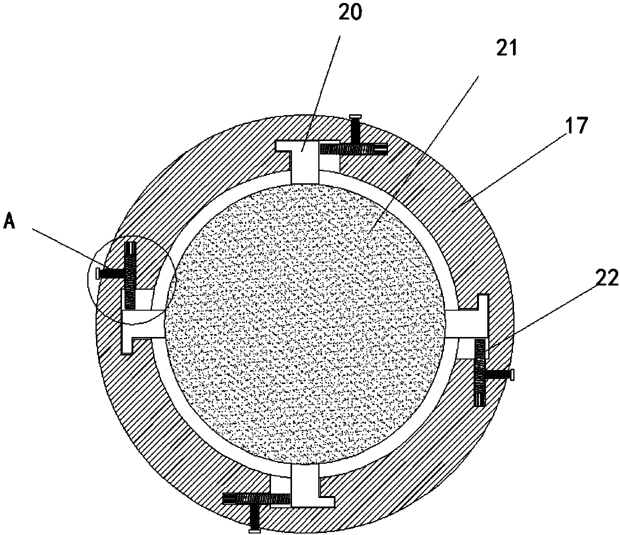 Grinding wheel production scraping device