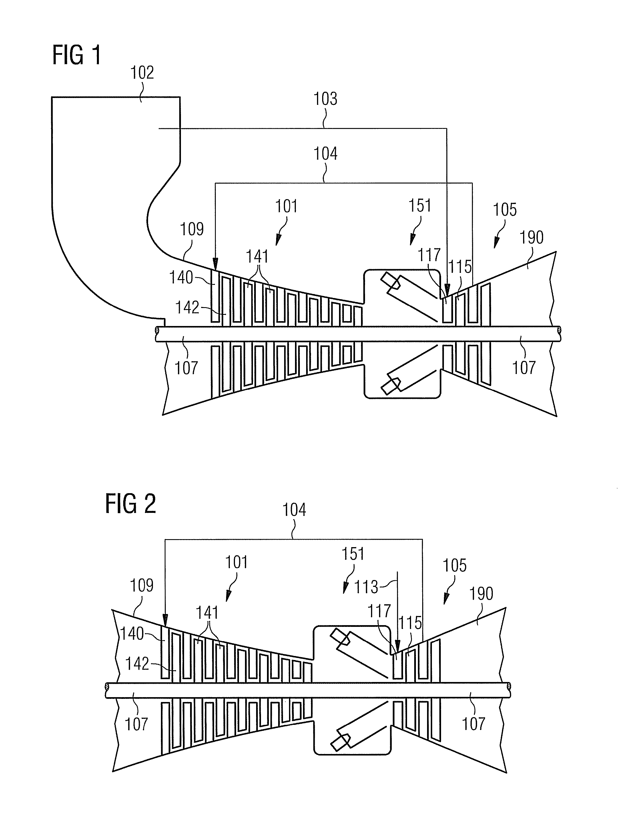 Method and device for cooling a component of a turbine