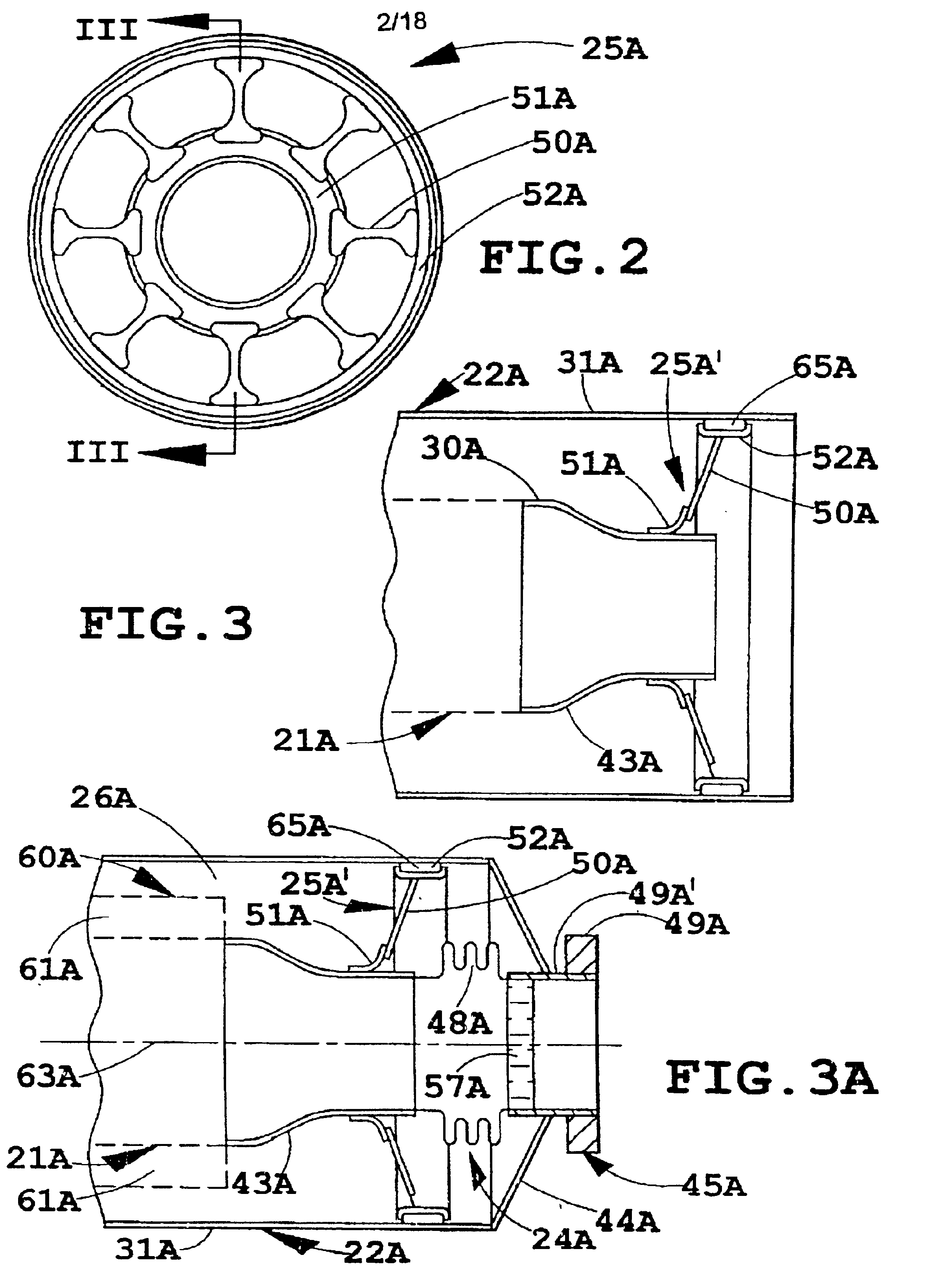 Vacuum-insulated exhaust treatment devices with radially-extending support structures