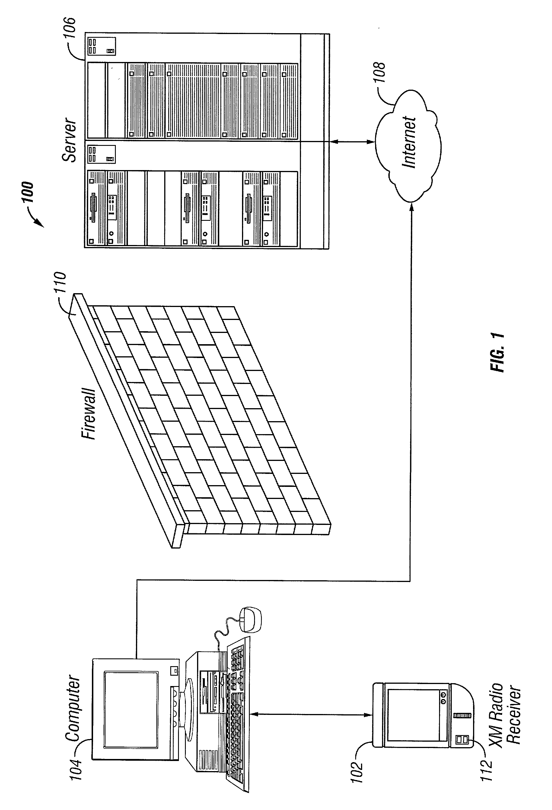 Client-server bidirectional synchronization via browser plug in for an XM radio system