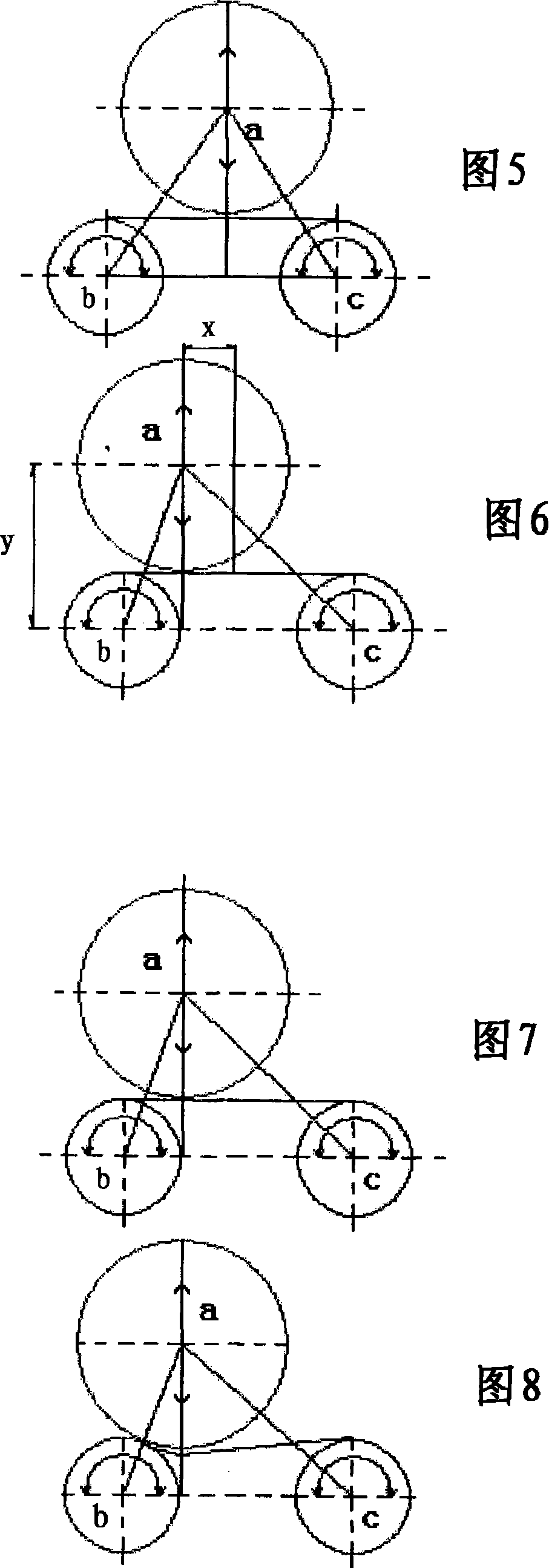 Control method for horizontal down-regulation type 3-roller lapping machine